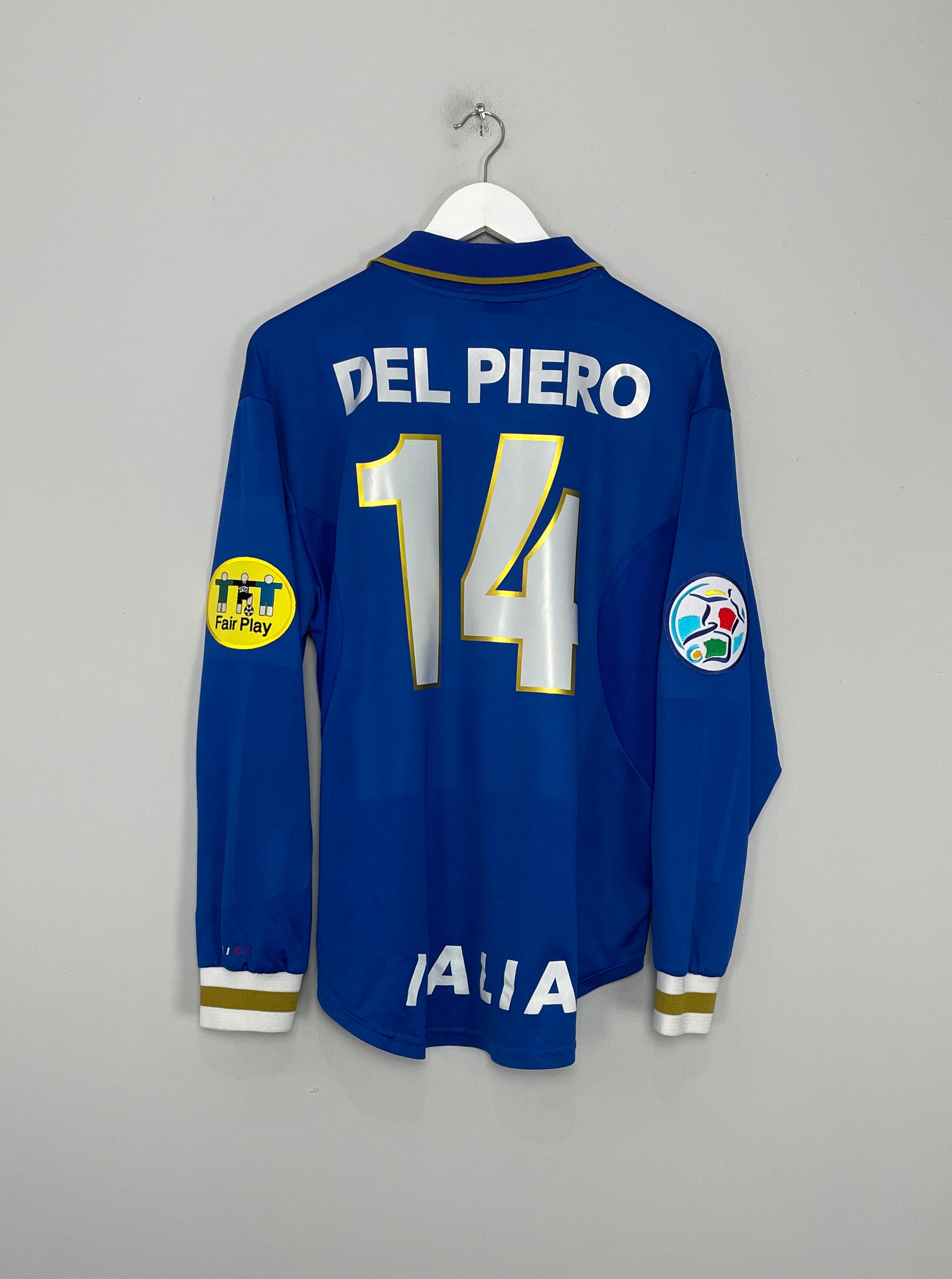 Shop 1996/97 ITALY DEL PIERO #14 L/S HOME SHIRT (XL) NIKE, classic football shirts, vintage football shirts & retro soccer jerseys at Cult Kits