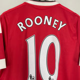 Shop 2015/16 MANCHESTER UNITED ROONEY #10 HOME SHIRT (L) ADIDAS, classic football shirts, vintage football shirts & retro soccer jerseys at Cult Kits
