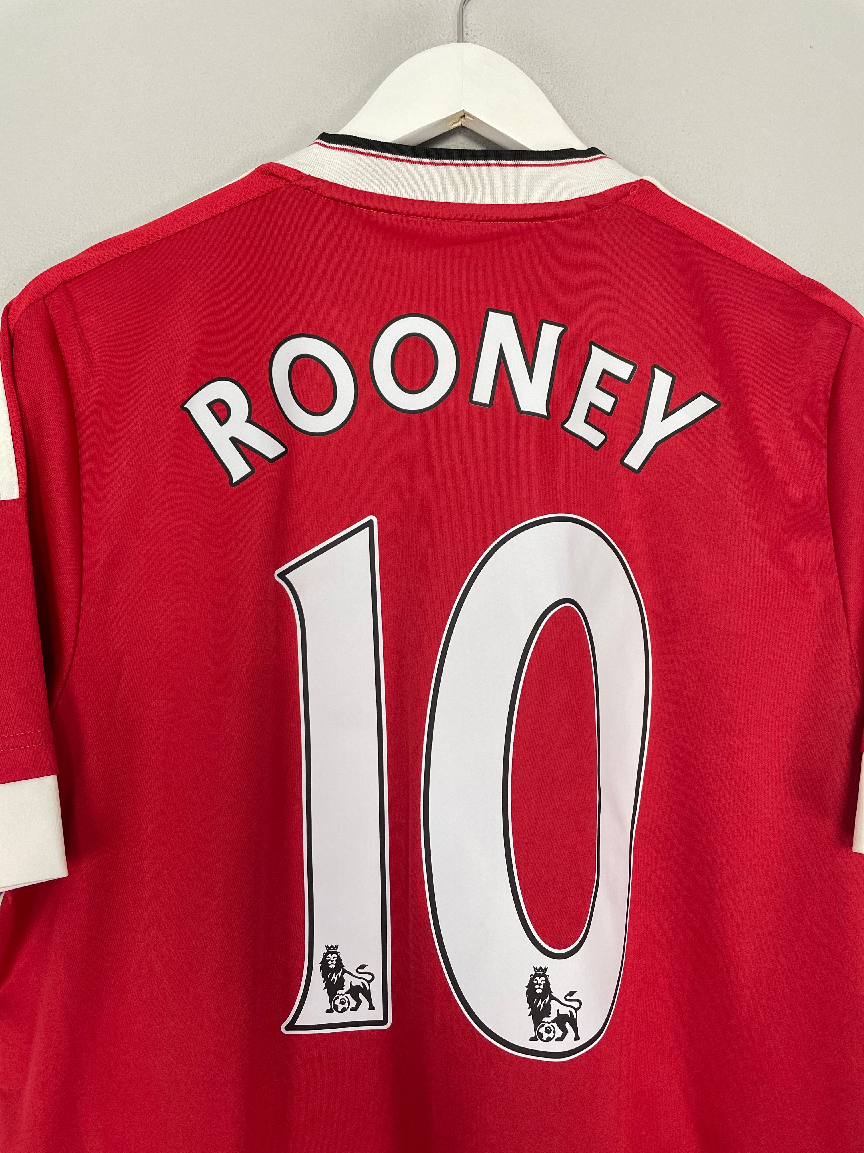Shop 2015/16 MANCHESTER UNITED ROONEY #10 HOME SHIRT (L) ADIDAS, classic football shirts, vintage football shirts & retro soccer jerseys at Cult Kits