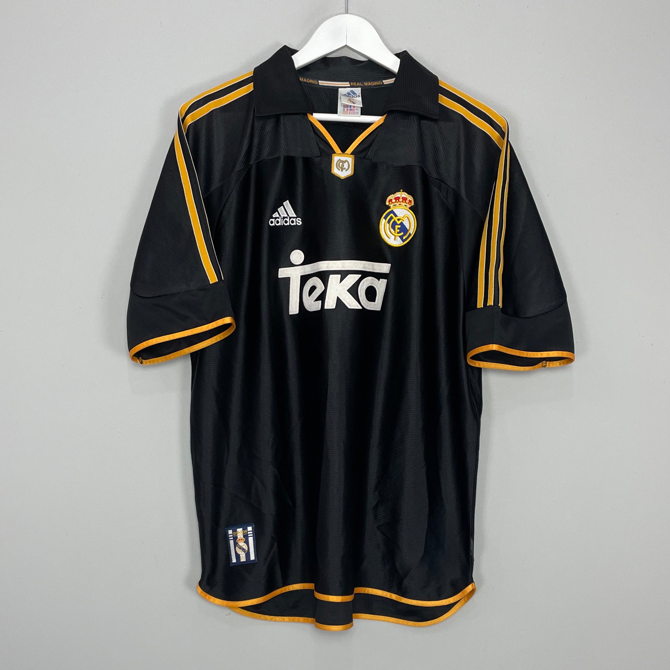 Shop 1999/01 REAL MADRID AWAY SHIRT (L) ADIDAS, classic football shirts, vintage football shirts & retro soccer jerseys at Cult Kits