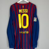 Shop 2011/12 BARCELONA MESSI #10 L/S HOME SHIRT (XL) NIKE, classic football shirts, vintage football shirts & retro soccer jerseys at Cult Kits