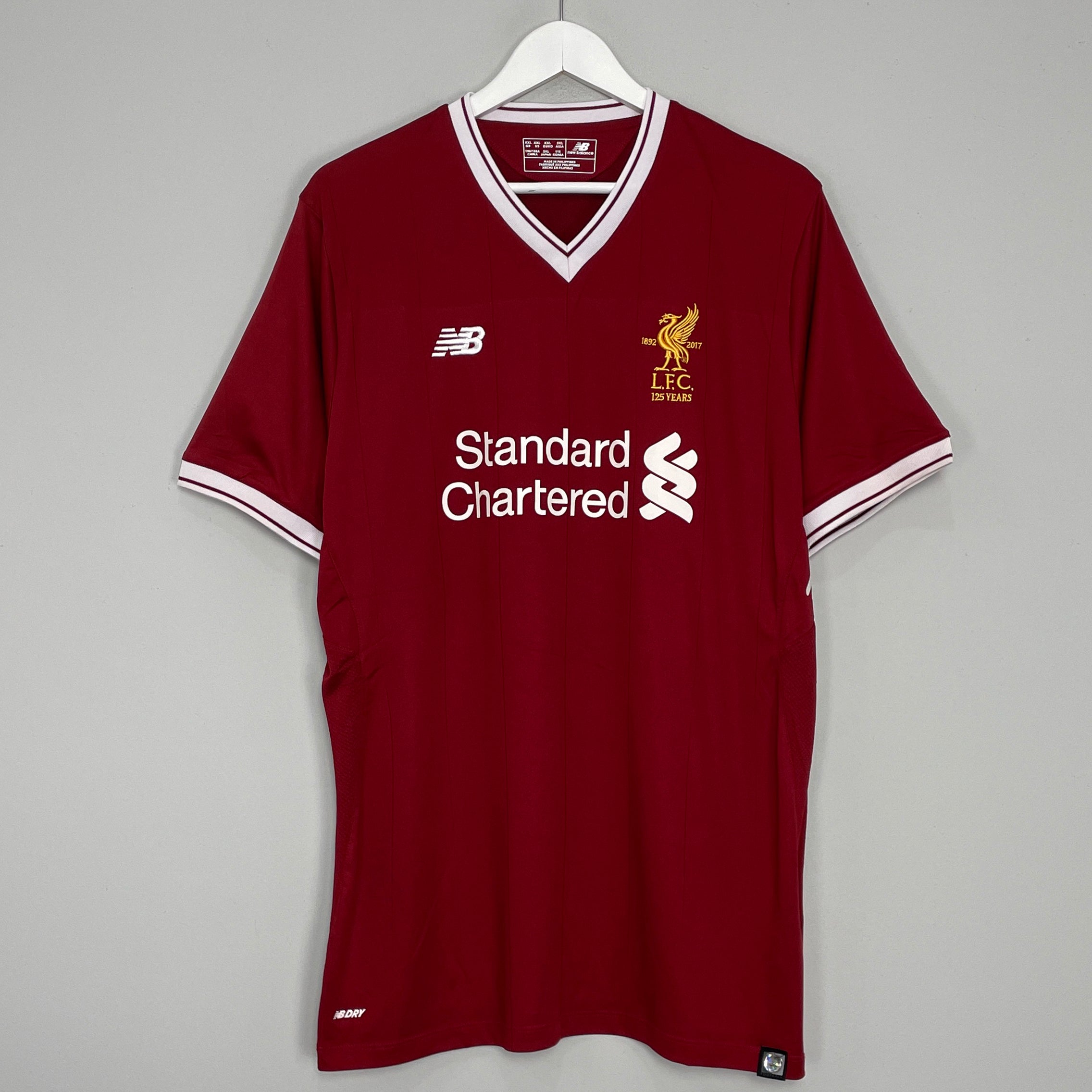 Shop 2017/18 LIVERPOOL *125 YEARS* HOME SHIRT (XXL) NEW BALANCE, classic football shirts, vintage football shirts & retro soccer jerseys at Cult Kits
