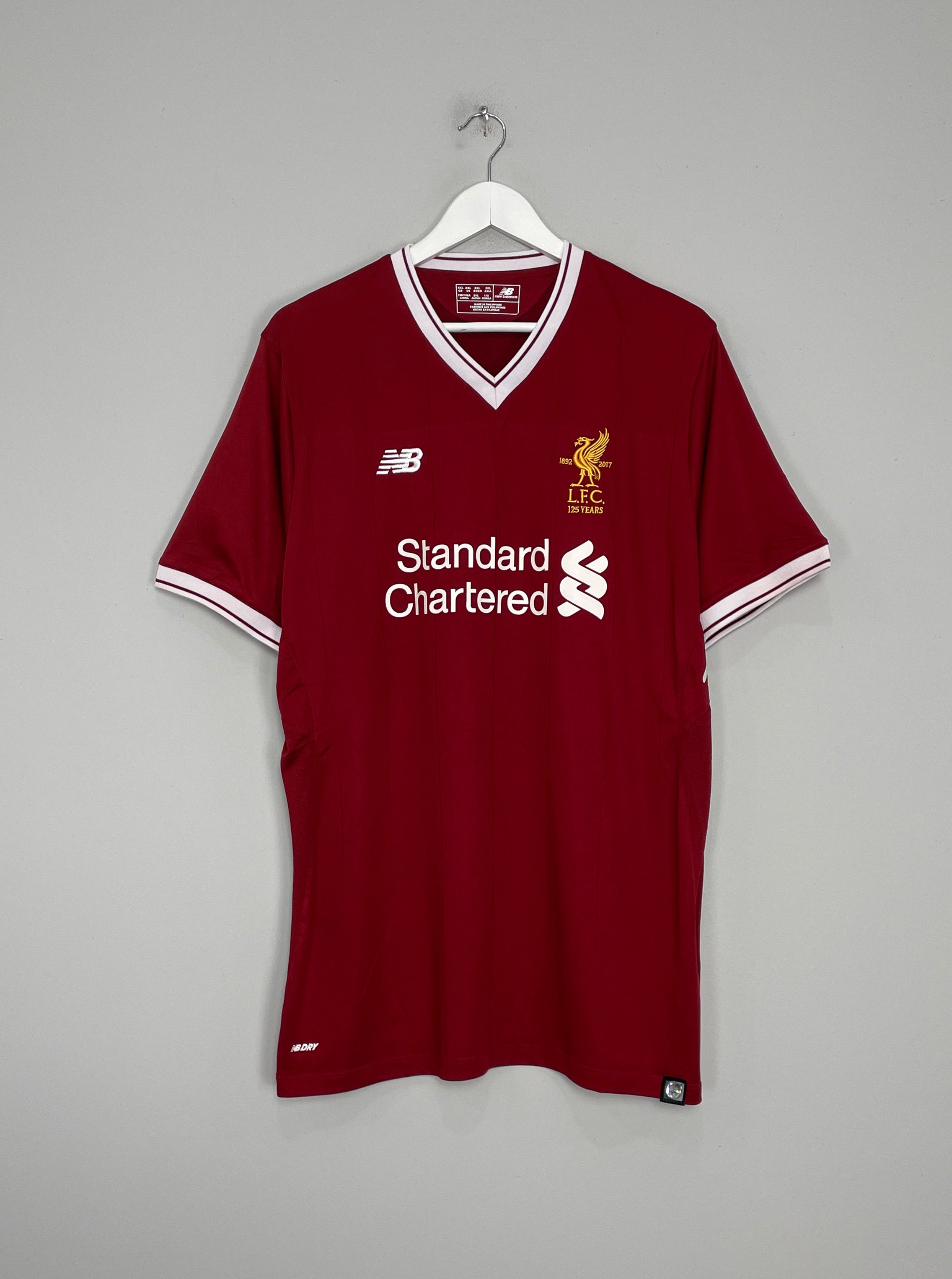 Shop 2017/18 LIVERPOOL *125 YEARS* HOME SHIRT (XXL) NEW BALANCE, classic football shirts, vintage football shirts & retro soccer jerseys at Cult Kits