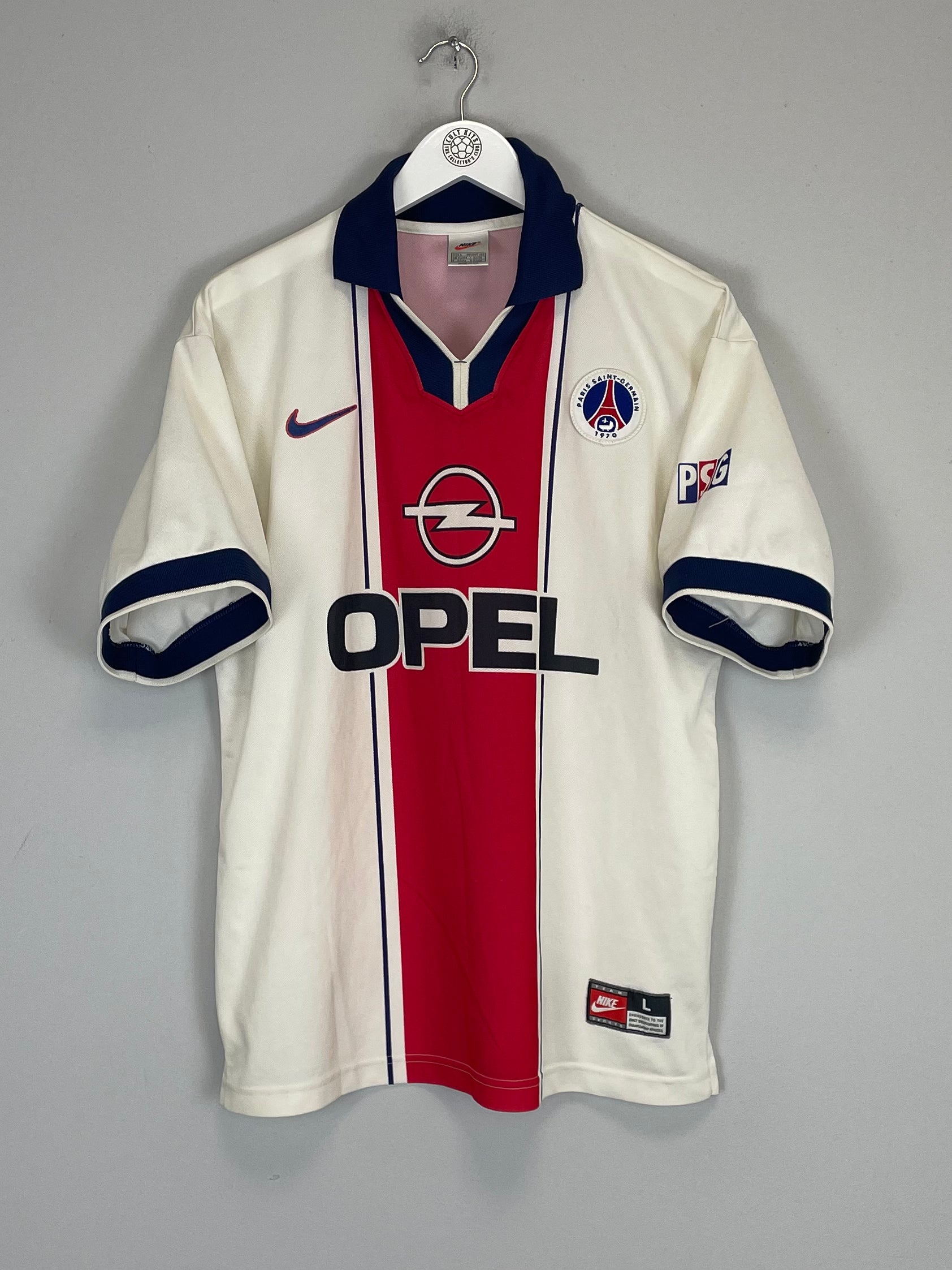 Shop 1997/98 PSG AWAY SHIRT (L) NIKE, classic football shirts, vintage football shirts & retro soccer jerseys at Cult Kits