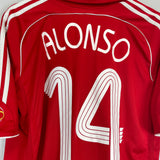 Shop 2006/08 LIVERPOOL ALONSO #14 C/L HOME SHIRT (L) ADIDAS, classic football shirts, vintage football shirts & retro soccer jerseys at Cult Kits