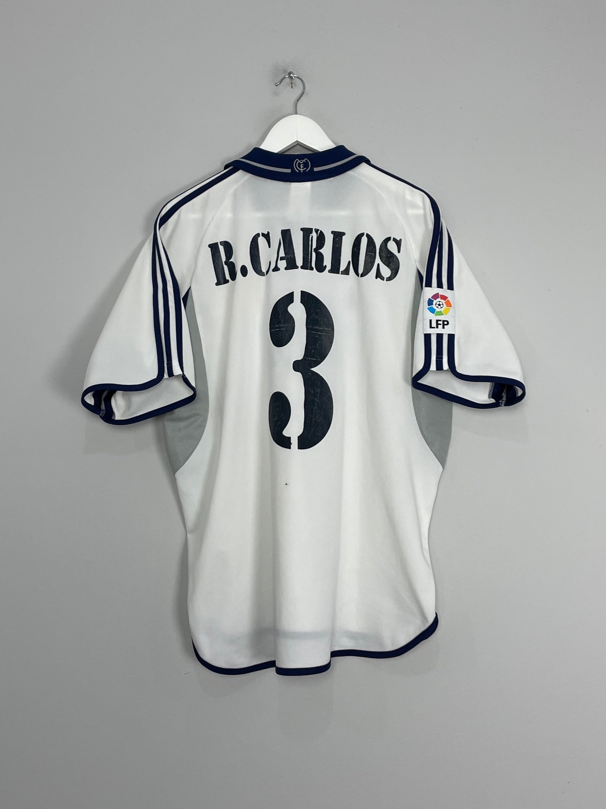 2000/01 REAL MADRID R.CARLOS #3 HOME SHIRT (L) ADIDAS