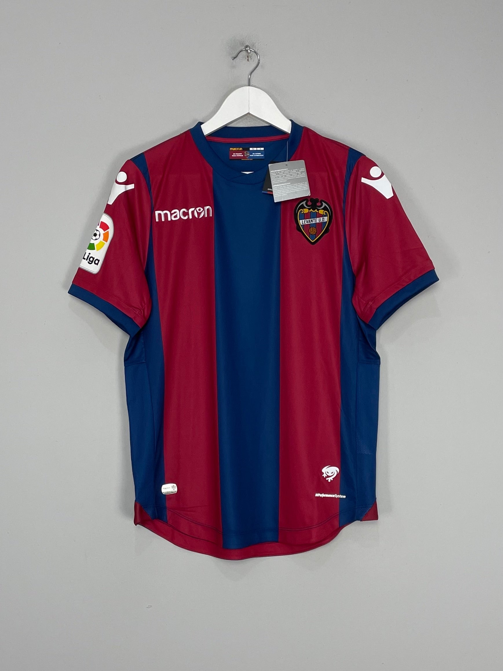 Shop 2017/18 LEVANTE *BNWT* HOME SHIRT (S) MACRON, classic football shirts, vintage football shirts & retro soccer jerseys at Cult Kits