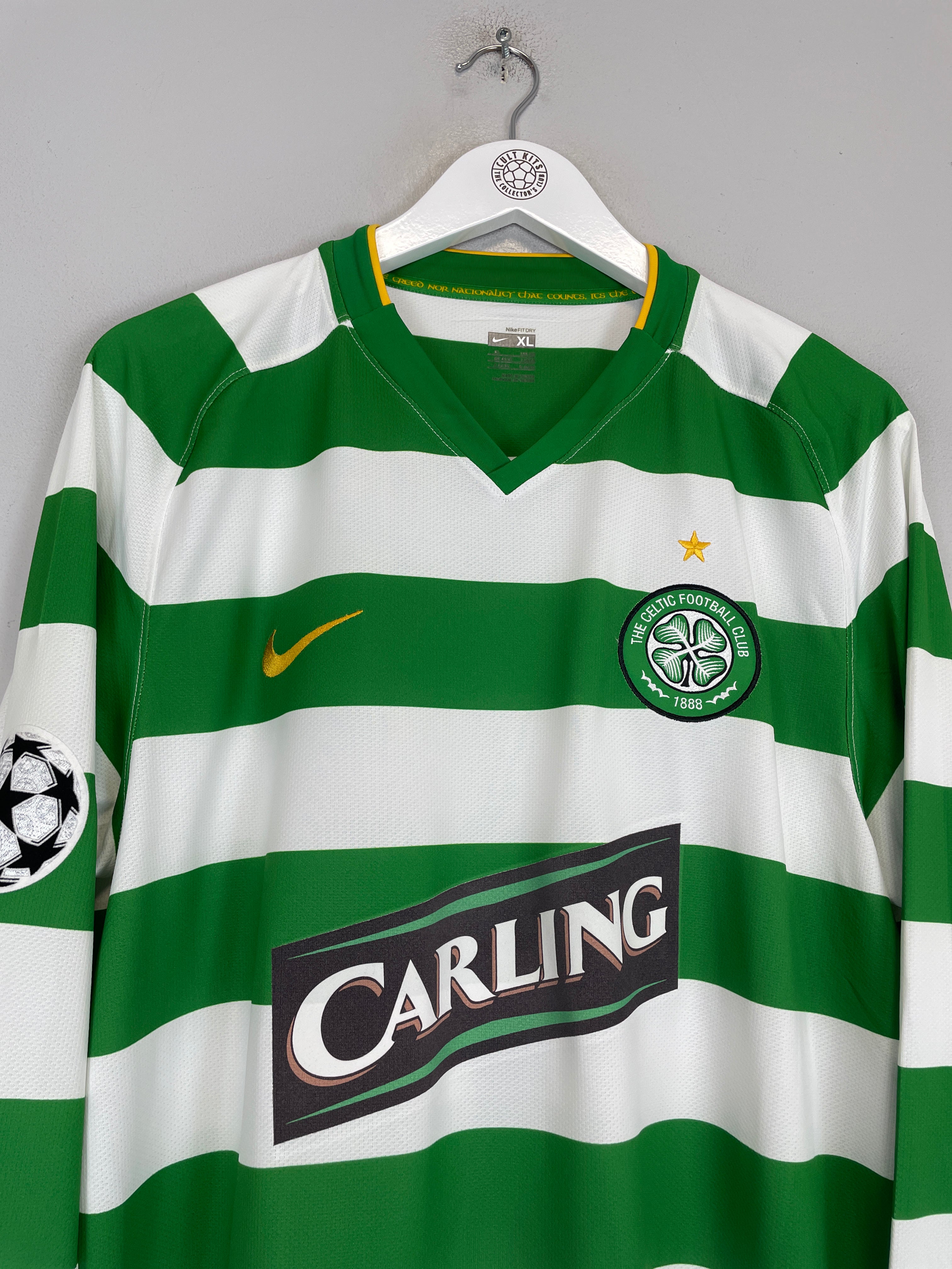 Shop 2008/10 CELTIC NAKAMURA #25 L/S C/L HOME SHIRT (XL) NIKE, classic football shirts, vintage football shirts & retro soccer jerseys at Cult Kits