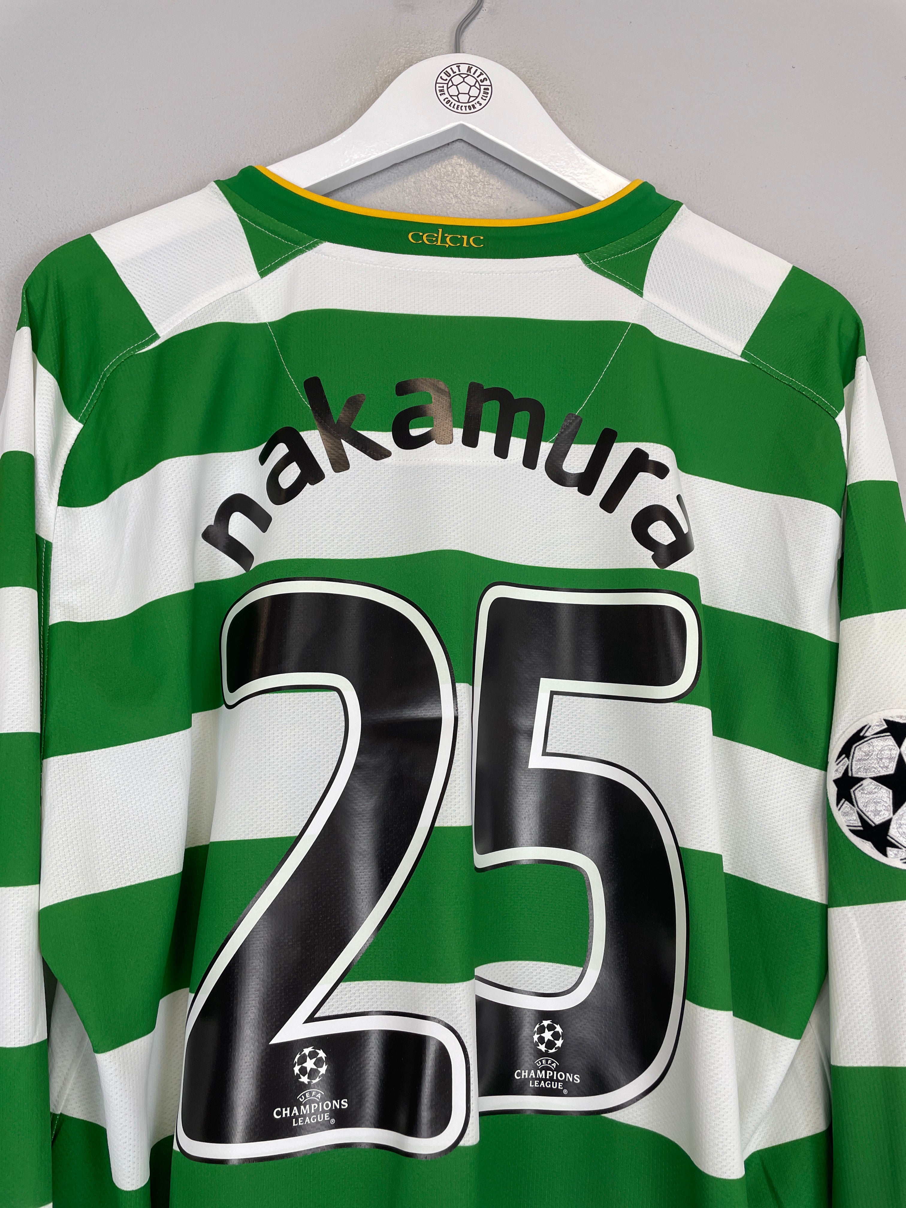 Shop 2008/10 CELTIC NAKAMURA #25 L/S C/L HOME SHIRT (XL) NIKE, classic football shirts, vintage football shirts & retro soccer jerseys at Cult Kits