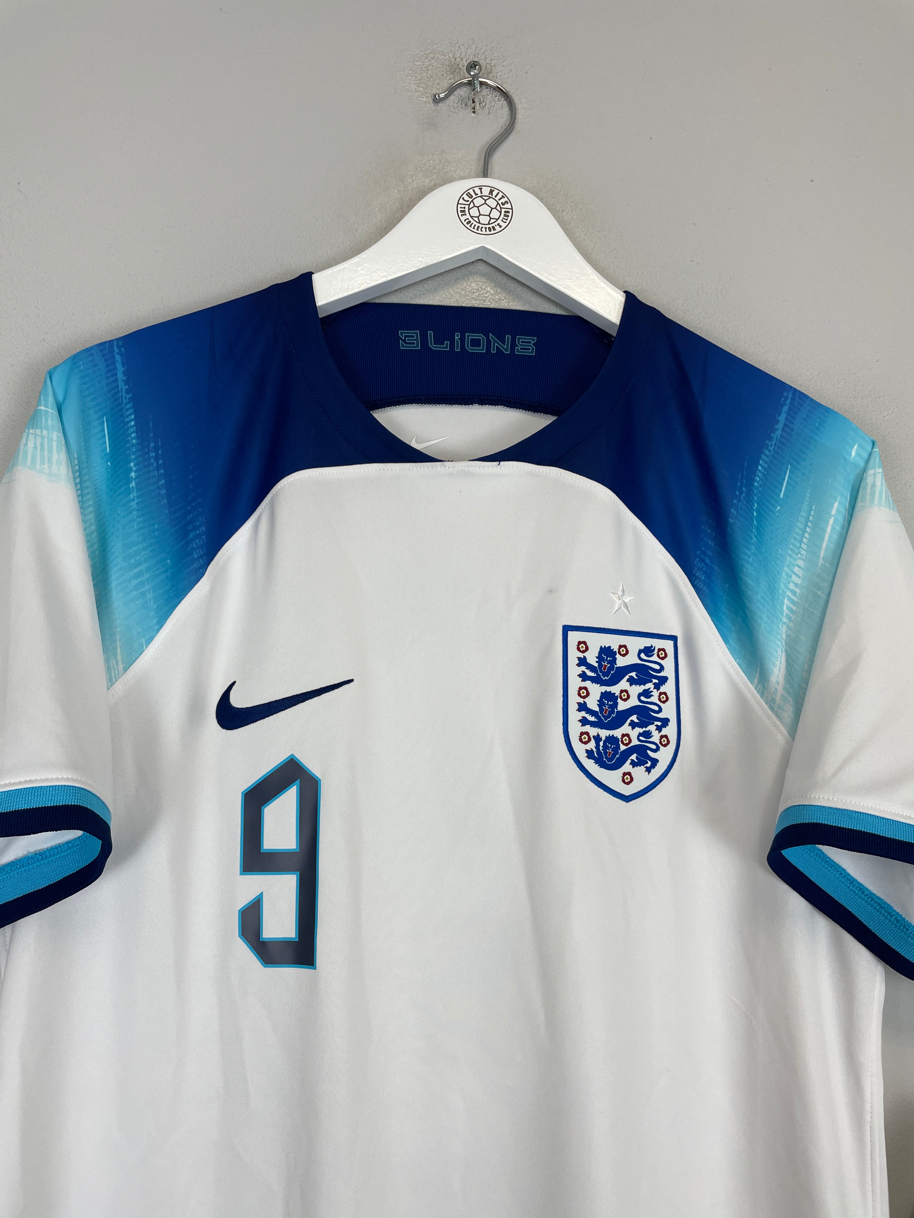 Shop 2022/23 ENGLAND KANE #9 *BNWT* HOME SHIRT (M) NIKE, classic football shirts, vintage football shirts & retro soccer jerseys at Cult Kits