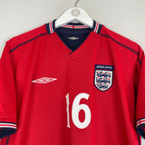 2002/04 ENGLAND KING #16 AWAY SHIRT (M) UMBRO