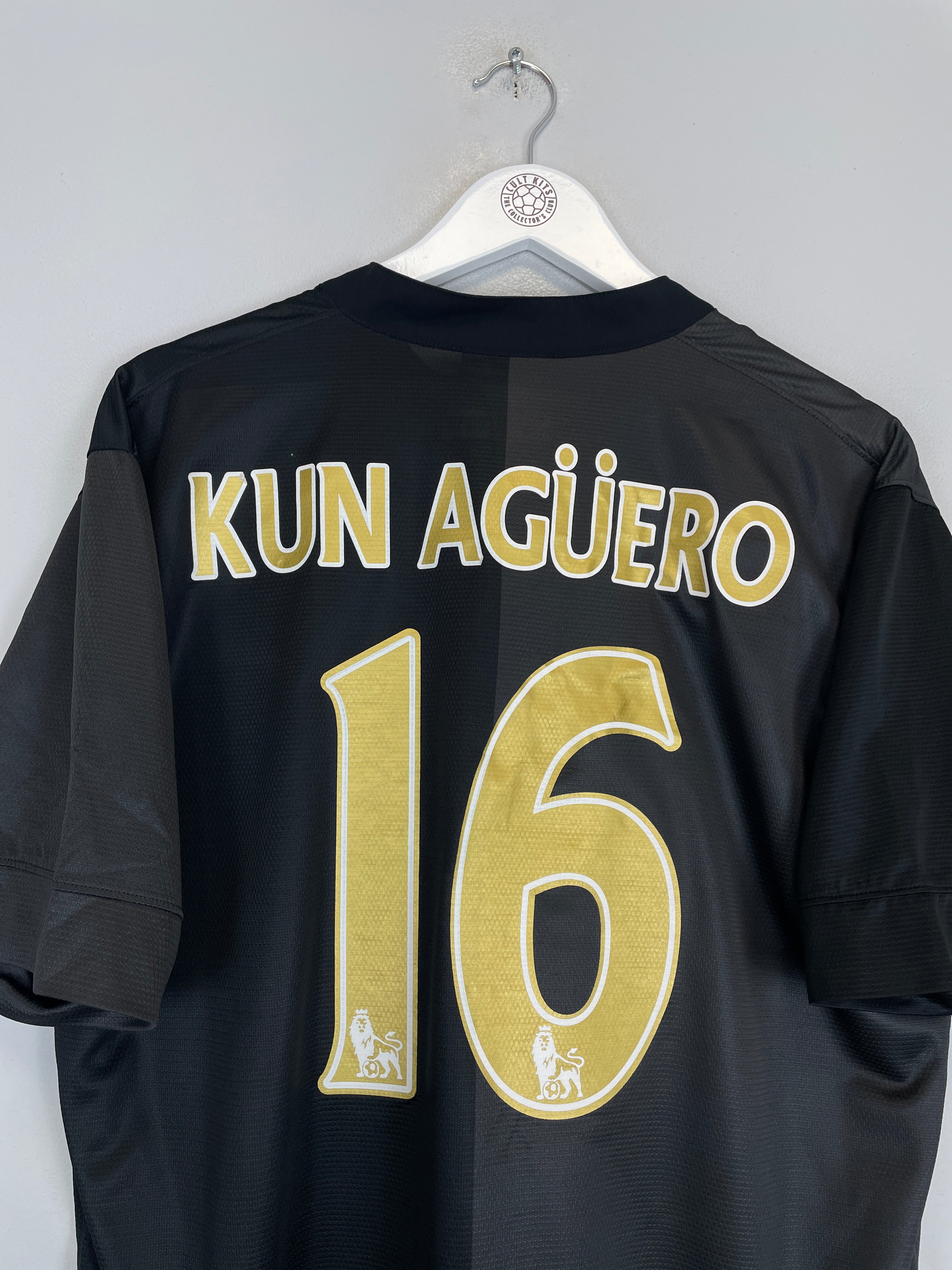 Shop 2013/14 MANCHESTER CITY KUN AGUERO #16 AWAY SHIRT (XL) NIKE, classic football shirts, vintage football shirts & retro soccer jerseys at Cult Kits