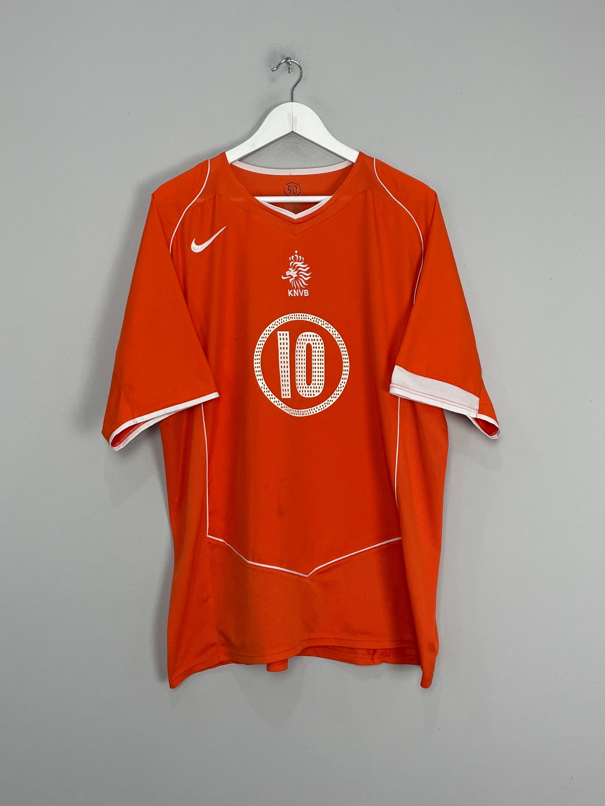 Shop 2004/06 NETHERLANDS V.NISTELROOY #10 HOME SHIRT (XL) NIKE, classic football shirts, vintage football shirts & retro soccer jerseys at Cult Kits