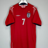 2004/06 ENGLAND BECKHAM #7 AWAY SHIRT (L) UMBRO
