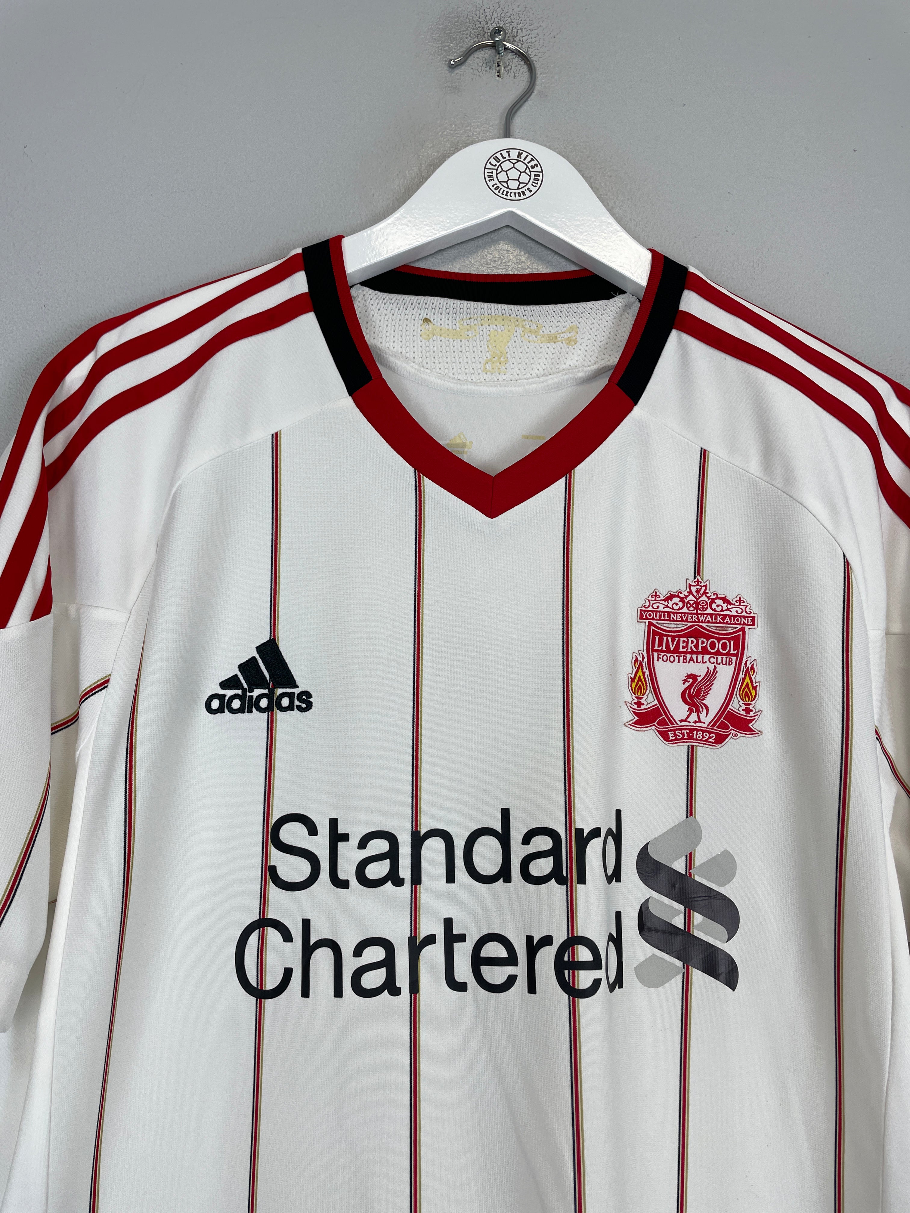 Shop 2010/11 LIVERPOOL SUAREZ #7 AWAY SHIRT (L) ADIDAS, classic football shirts, vintage football shirts & retro soccer jerseys at Cult Kits