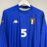 Shop 1998/99 ITALY #5 L/S HOME SHIRT (XXXL) KAPPA, classic football shirts, vintage football shirts & retro soccer jerseys at Cult Kits
