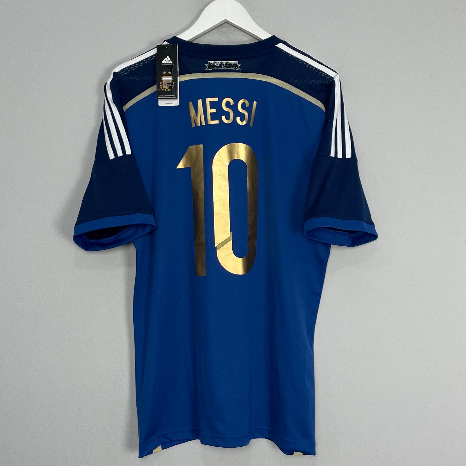 Shop 2014/15 ARGENTINA MESSI #10 *BNWT* AWAY SHIRT (L) ADIDAS, classic football shirts, vintage football shirts & retro soccer jerseys at Cult Kits