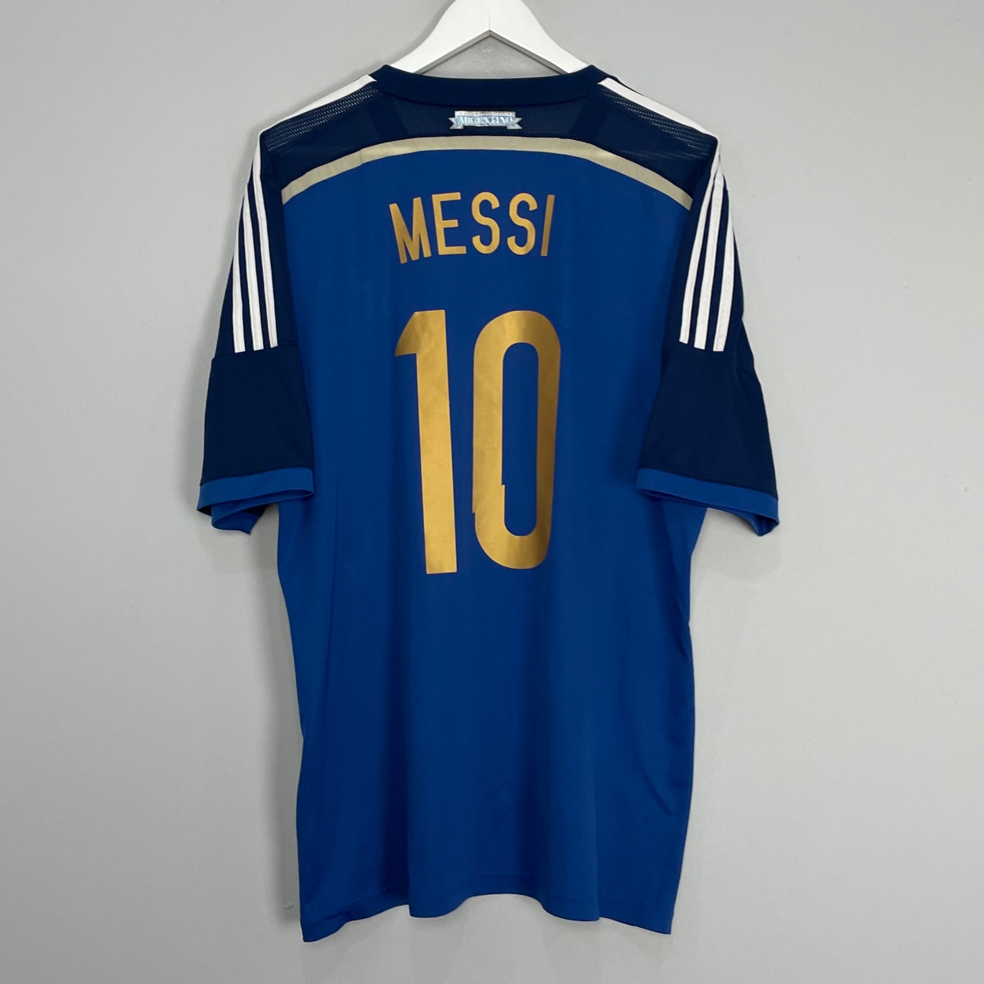 Shop 2014/15 ARGENTINA MESSI #10 AWAY SHIRT (XL) ADIDAS, classic football shirts, vintage football shirts & retro soccer jerseys at Cult Kits