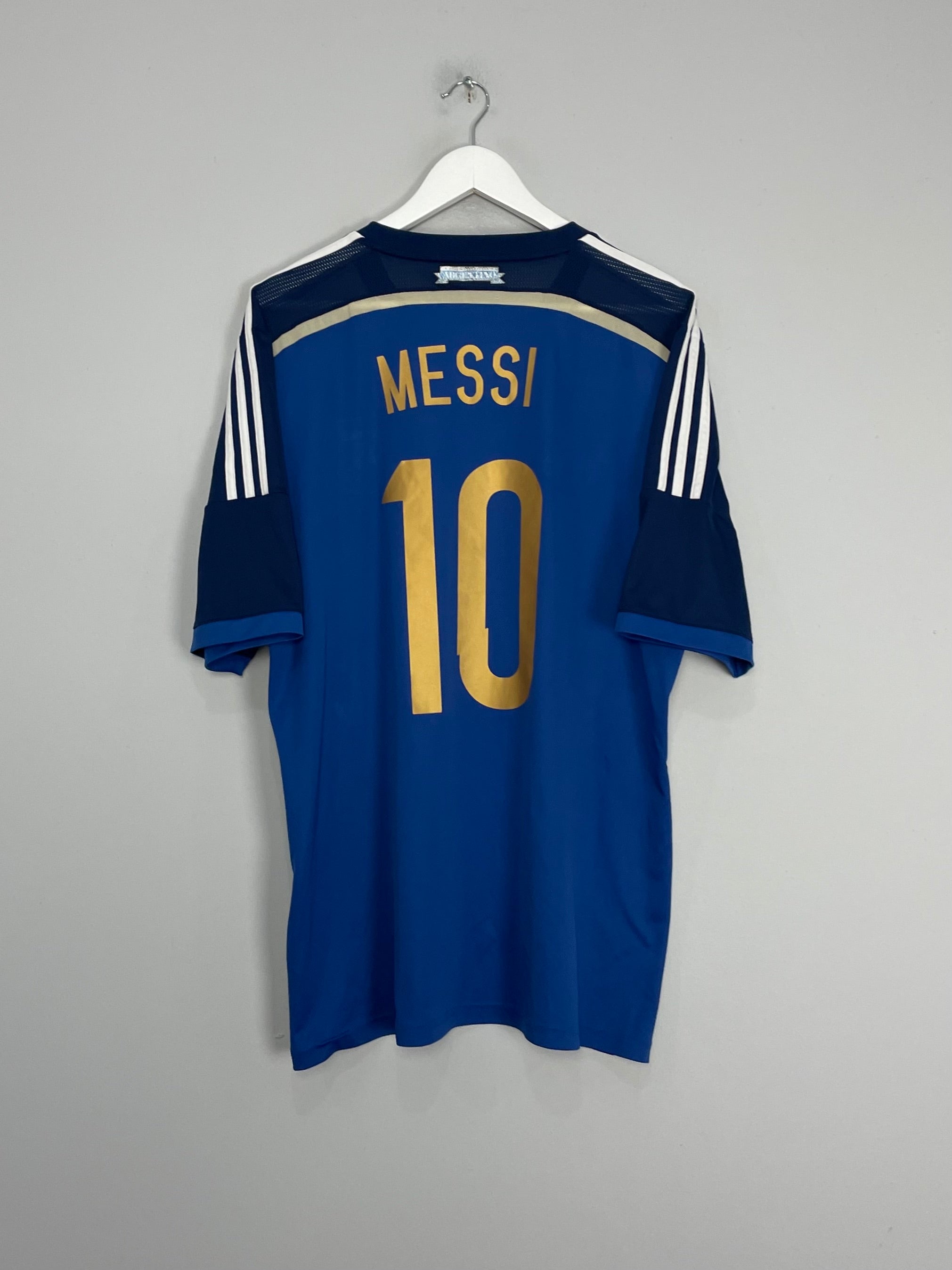 Shop 2014/15 ARGENTINA MESSI #10 AWAY SHIRT (XL) ADIDAS, classic football shirts, vintage football shirts & retro soccer jerseys at Cult Kits
