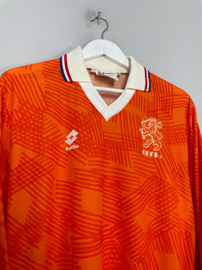 1992/93 NETHERLANDS L/S HOME SHIRT (M) LOTTO