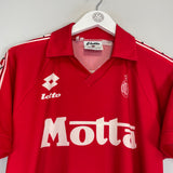 Shop 1993/95 AC MILAN TRAINING SHIRT (M) LOTTO, classic football shirts, vintage football shirts & retro soccer jerseys at Cult Kits