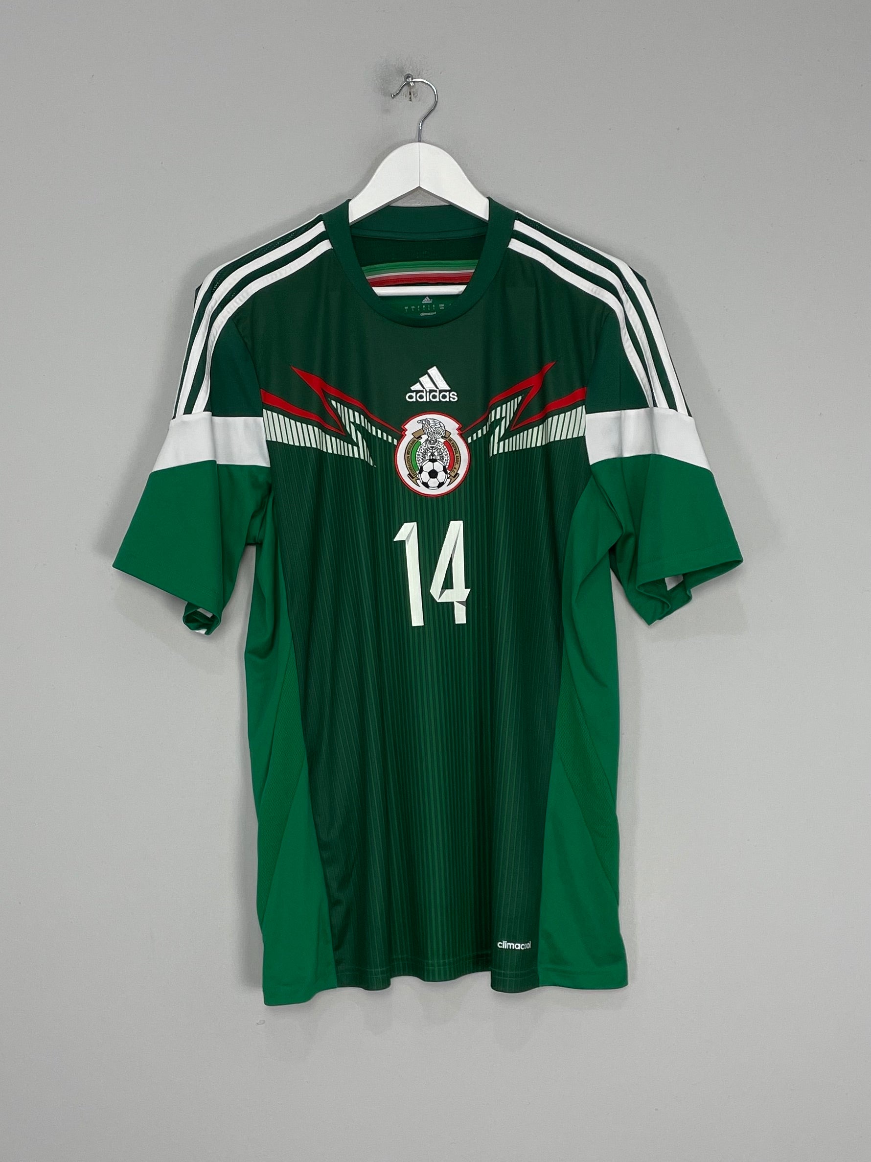 Shop 2014/15 MEXICO J.HERNANDEZ #14 HOME SHIRT (L) ADIDAS, classic football shirts, vintage football shirts & retro soccer jerseys at Cult Kits