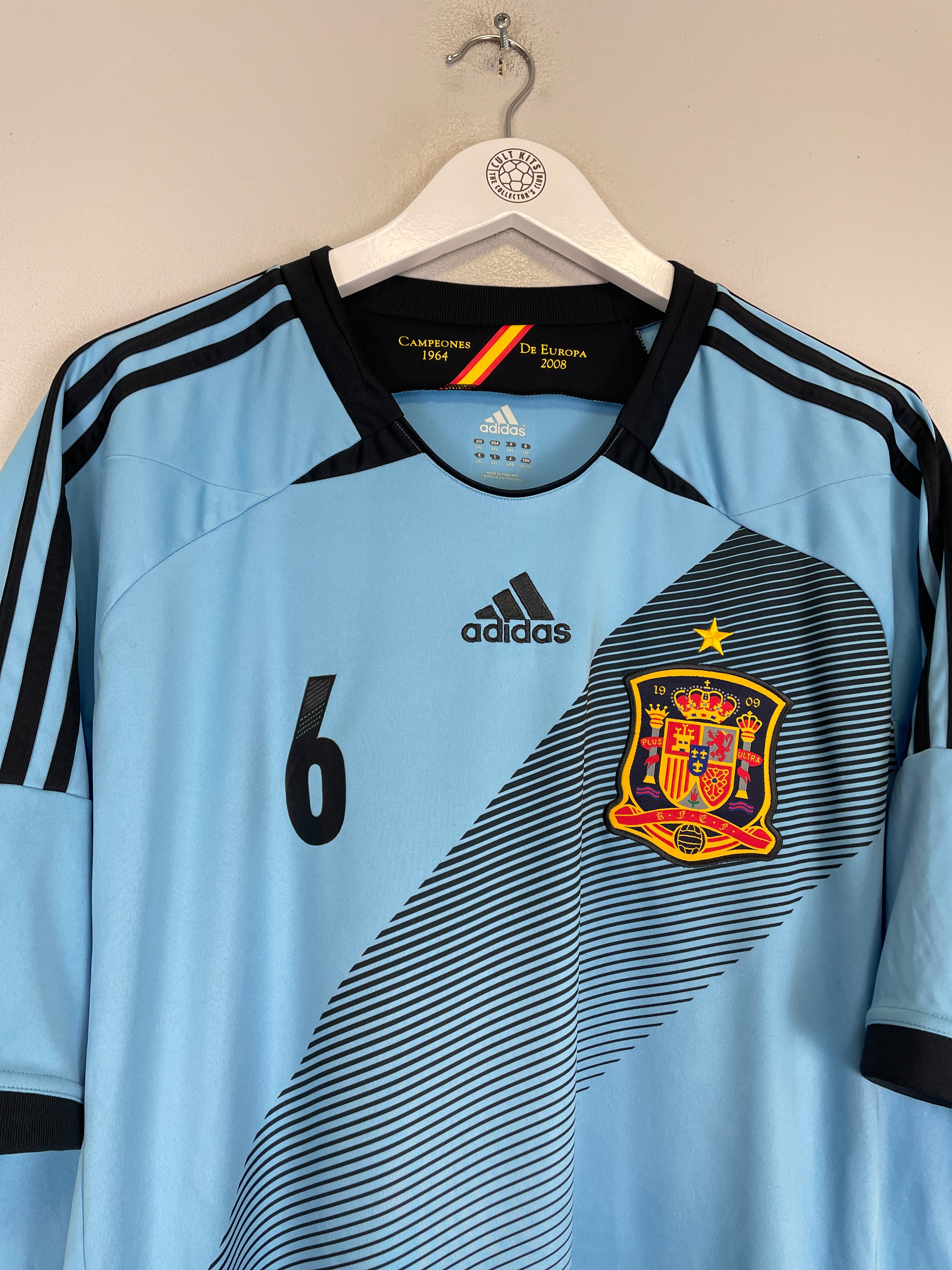 Shop 2012/13 SPAIN A.INIESTA #6 AWAY SHIRT (XXL) ADIDAS, classic football shirts, vintage football shirts & retro soccer jerseys at Cult Kits