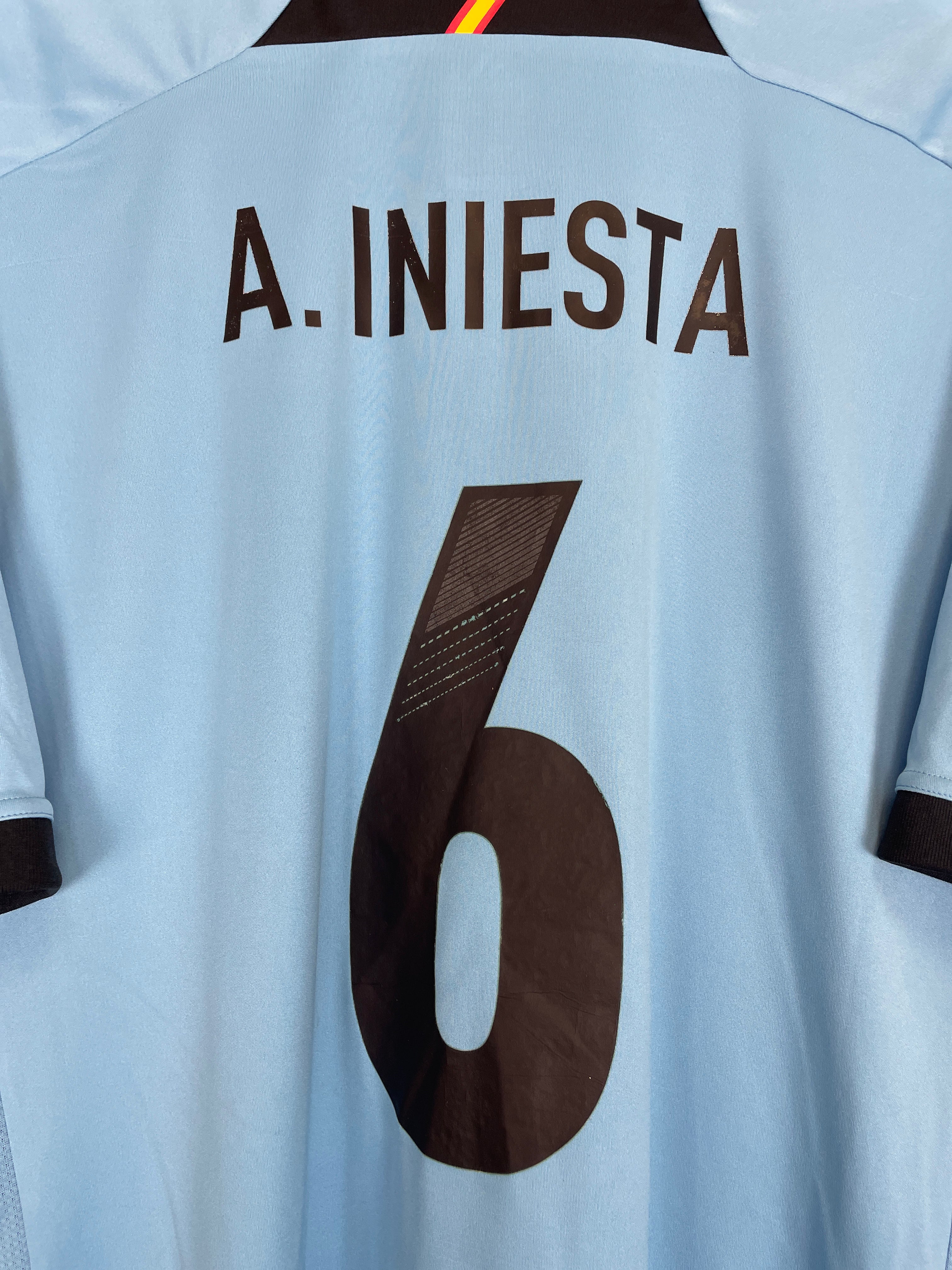Shop 2012/13 SPAIN A.INIESTA #6 AWAY SHIRT (XXL) ADIDAS, classic football shirts, vintage football shirts & retro soccer jerseys at Cult Kits