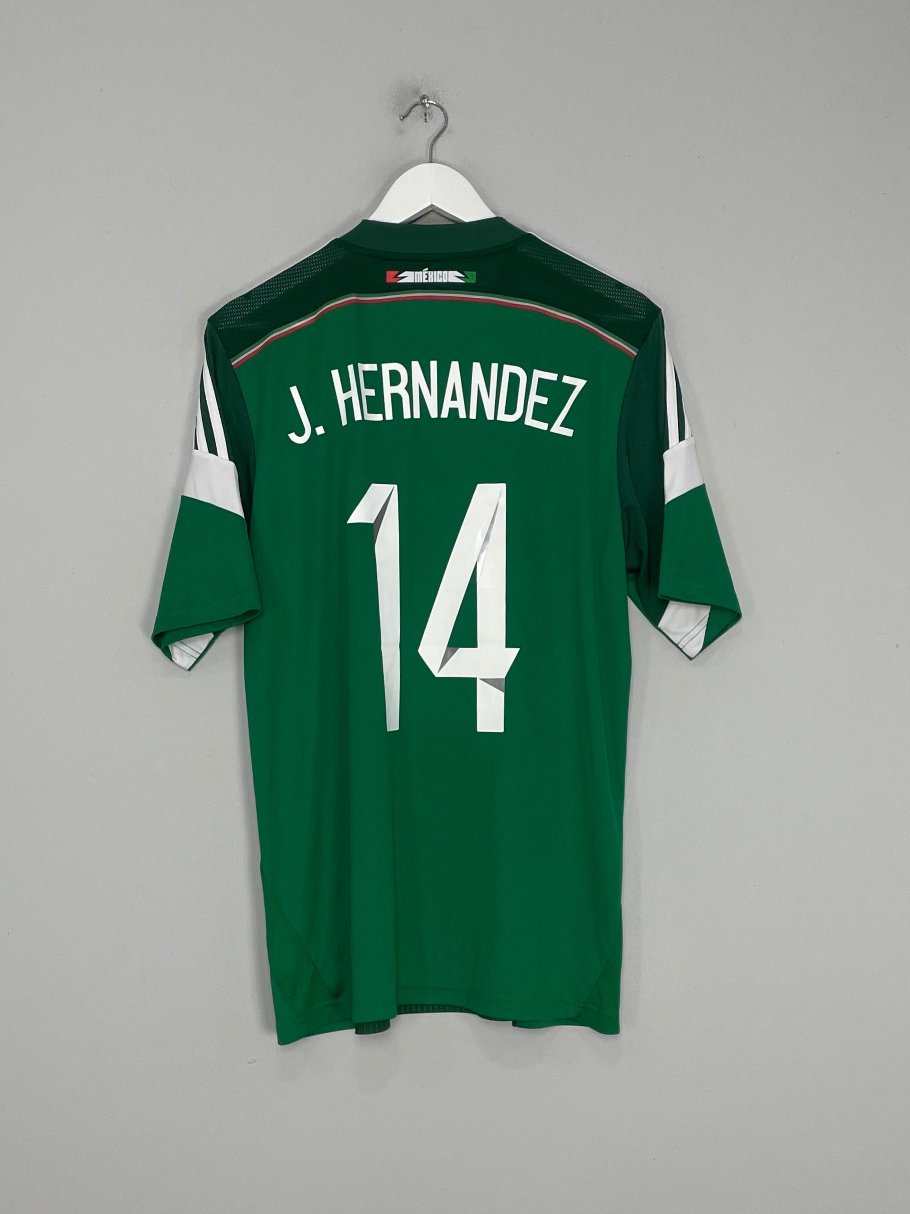 Shop 2014/15 MEXICO J.HERNANDEZ #14 HOME SHIRT (L) ADIDAS, classic football shirts, vintage football shirts & retro soccer jerseys at Cult Kits