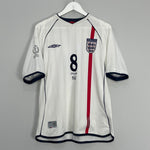 Shop 2001/03 ENGLAND SCHOLES #8 HOME SHIRT (S) UMBRO, classic football shirts, vintage football shirts & retro soccer jerseys at Cult Kits