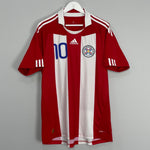 Shop 2010/11 PARAGUAY S.CABANAS #10 HOME SHIRT (L) ADIDAS, classic football shirts, vintage football shirts & retro soccer jerseys at Cult Kits
