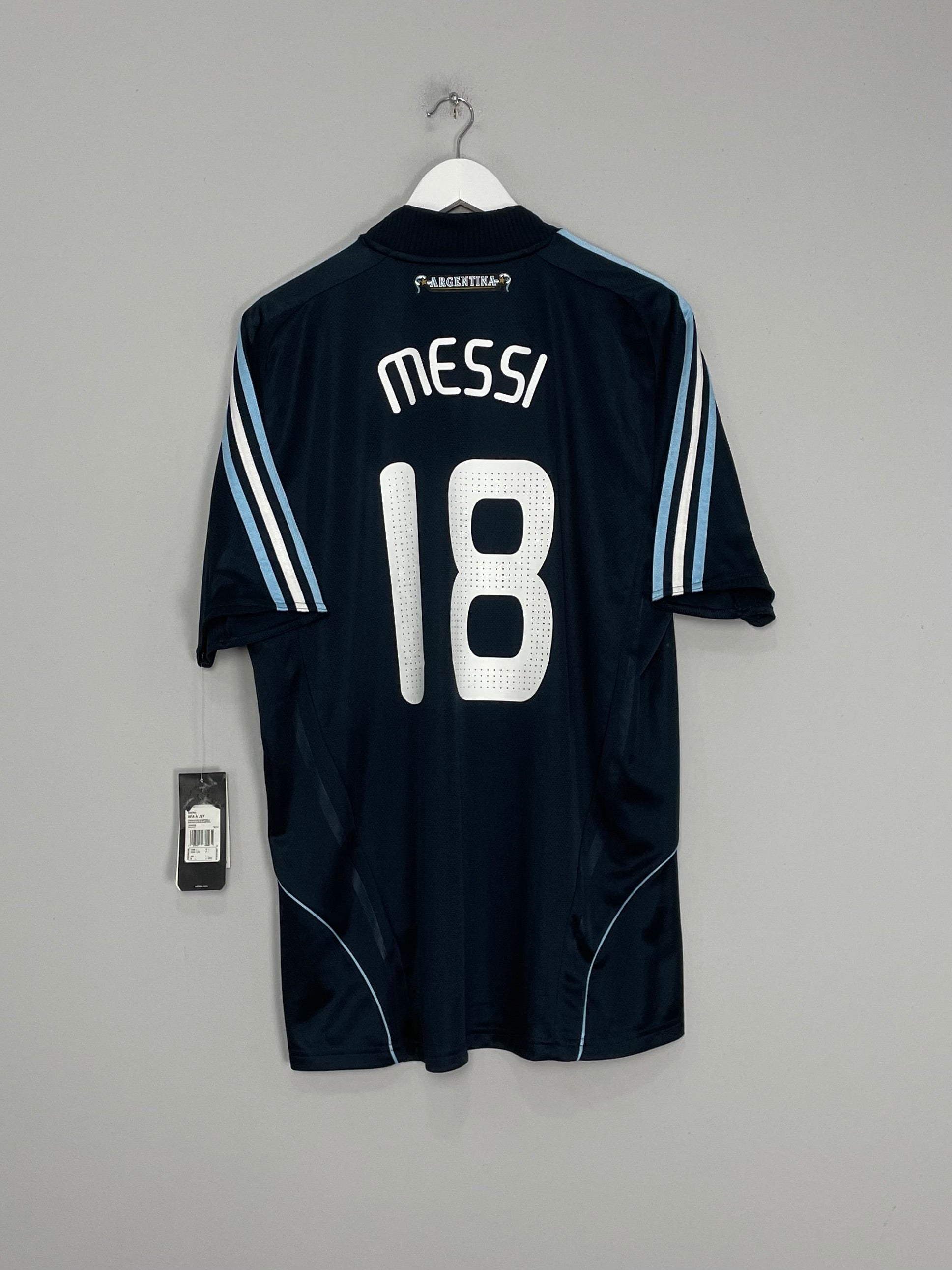 Shop 2007/09 ARGENTINA MESSI #18 *BNWT* AWAY SHIRT (L) ADIDAS, classic football shirts, vintage football shirts & retro soccer jerseys at Cult Kits