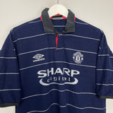 1999/00 MANCHESTER UNITED STAM #6 AWAY SHIRT (L) UMBRO