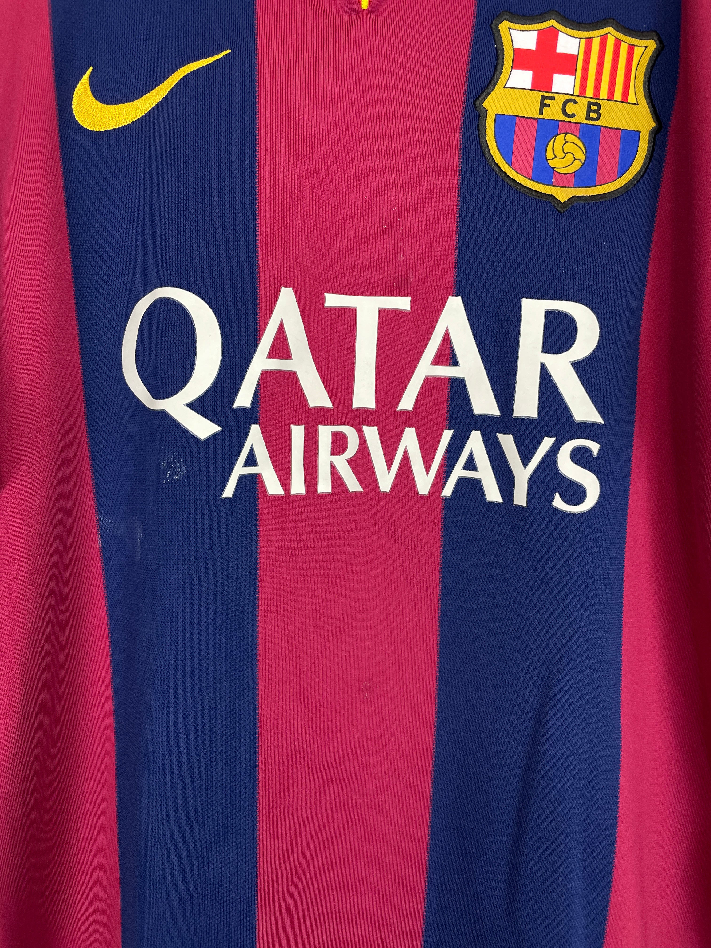 Shop 2014/15 BARCELONA NEYMAR JR #11 HOME SHIRT (XL) NIKE, classic football shirts, vintage football shirts & retro soccer jerseys at Cult Kits