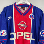 Shop 1995/96 PSG HOME SHIRT (XL) NIKE, classic football shirts, vintage football shirts & retro soccer jerseys at Cult Kits