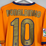 Shop 2006/08 BARCELONA RONALDINHO #10 AWAY SHIRT (XL) NIKE, classic football shirts, vintage football shirts & retro soccer jerseys at Cult Kits