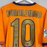 Shop 2006/08 BARCELONA RONALDINHO #10 AWAY SHIRT (XL) NIKE, classic football shirts, vintage football shirts & retro soccer jerseys at Cult Kits