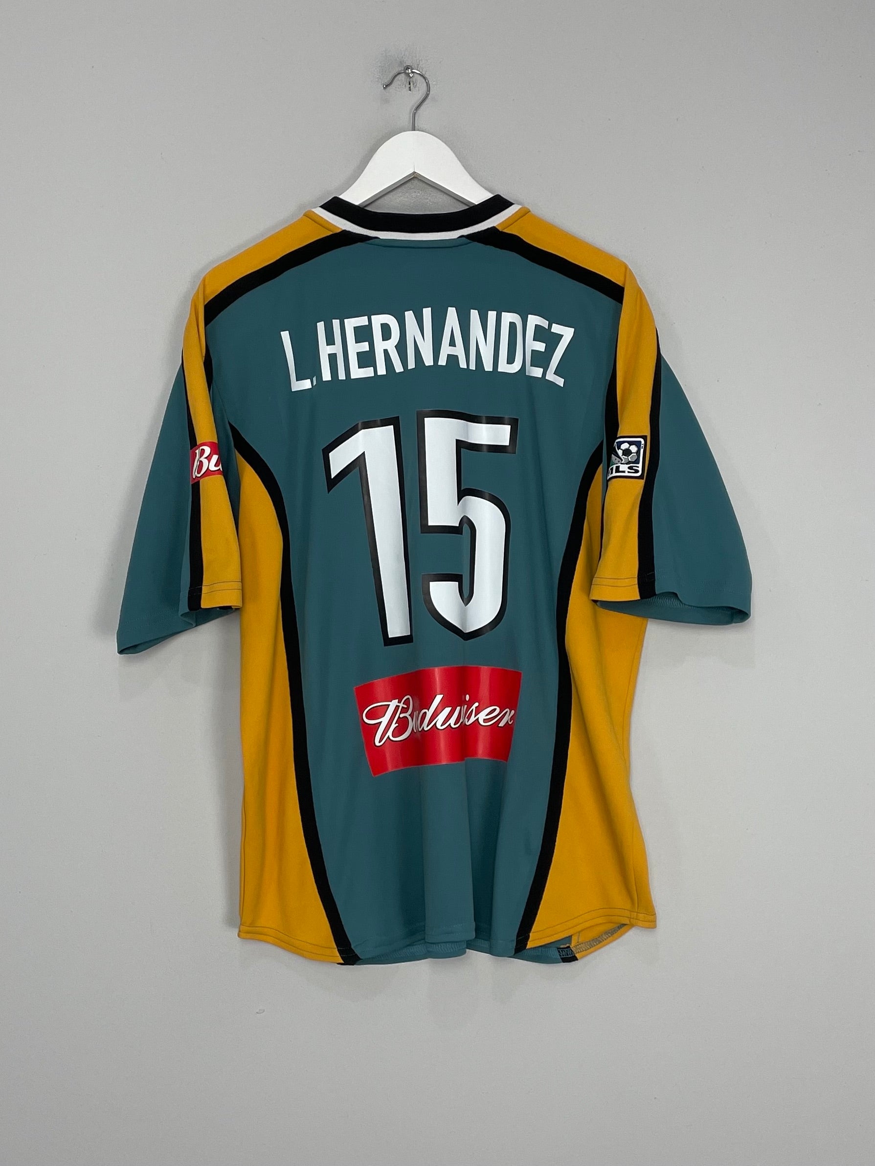 Shop 2000/01 LA GALAXY L.HERNANDEZ #15 HOME SHIRT (L) NIKE, classic football shirts, vintage football shirts & retro soccer jerseys at Cult Kits