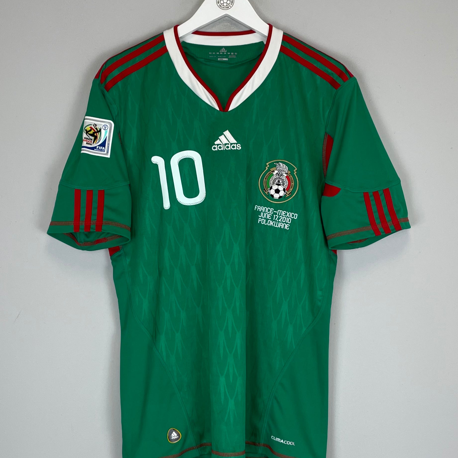 Buy 2010 MEXICO C.BLANCO 10 HOME SHIRT (L) ADIDAS ~ Free worldwide shipping available ~ Authentic Vintage Football Shirts from Cult Kits