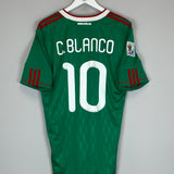 2010 MEXICO C.BLANCO #10 HOME SHIRT (L) ADIDAS