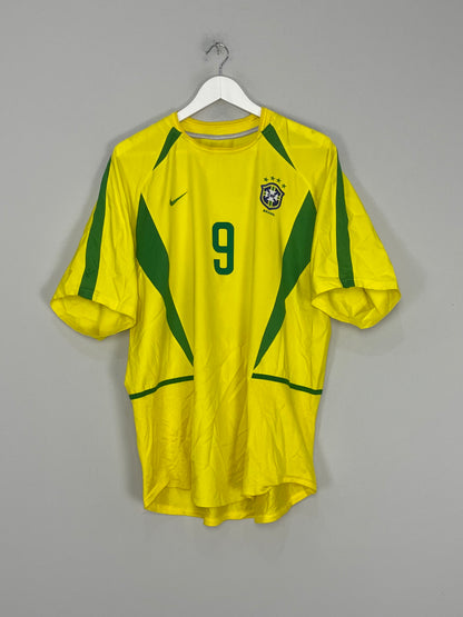 2002/04 BRAZIL RONALDO #9 HOME SHIRT (XL) NIKE