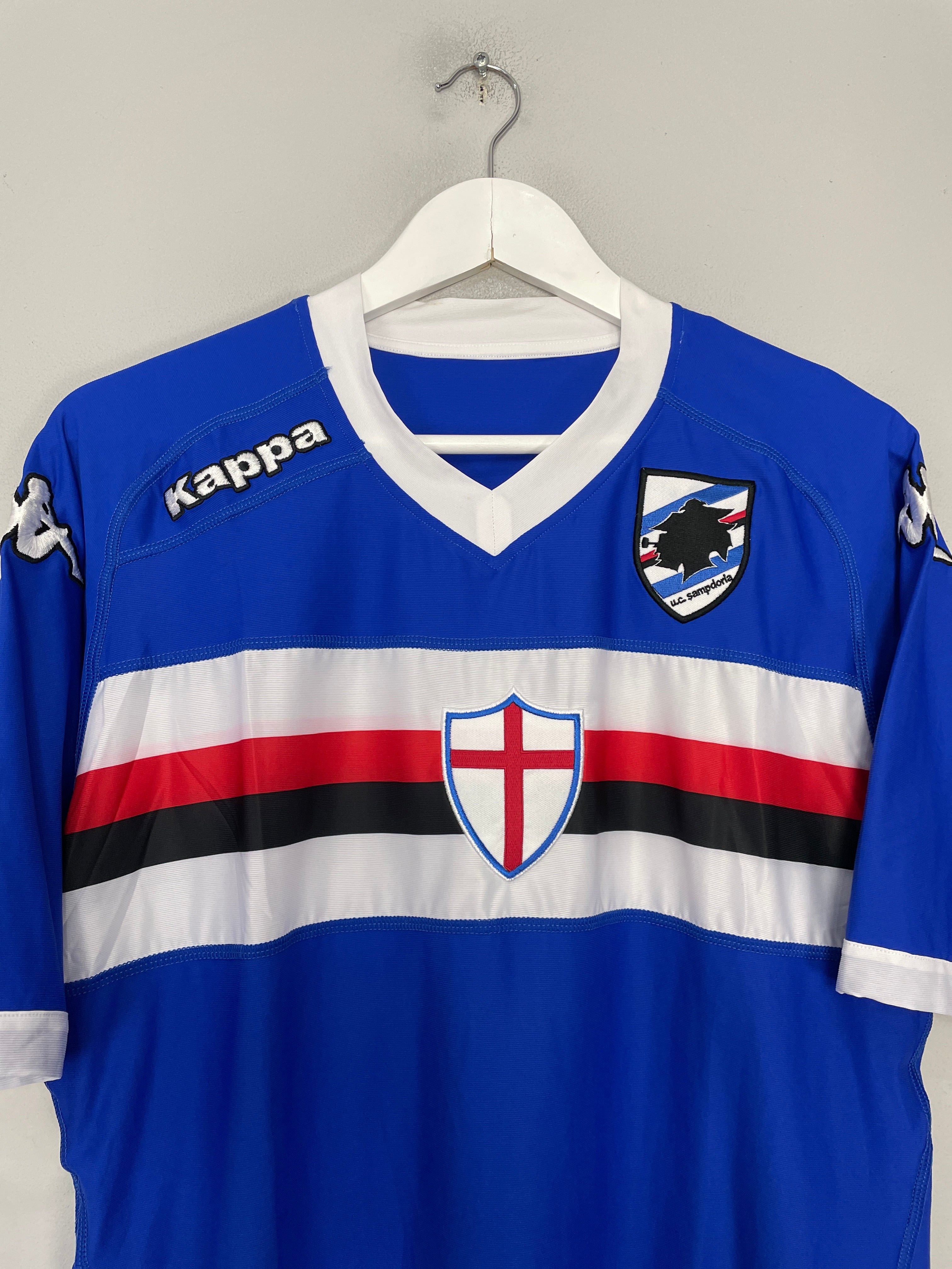 Shop 2010/11 SAMPDORIA *BNWT* HOME SHIRT (XL) KAPPA, classic football shirts, vintage football shirts & retro soccer jerseys at Cult Kits