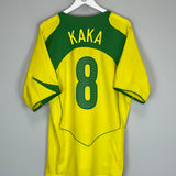 2004/06 BRAZIL KAKA #8 HOME SHIRT (XL) NIKE