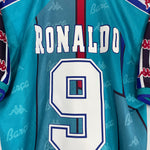 Shop 1995/97 BARCELONA RONALDO #9 AWAY SHIRT (L) KAPPA, classic football shirts, vintage football shirts & retro soccer jerseys at Cult Kits