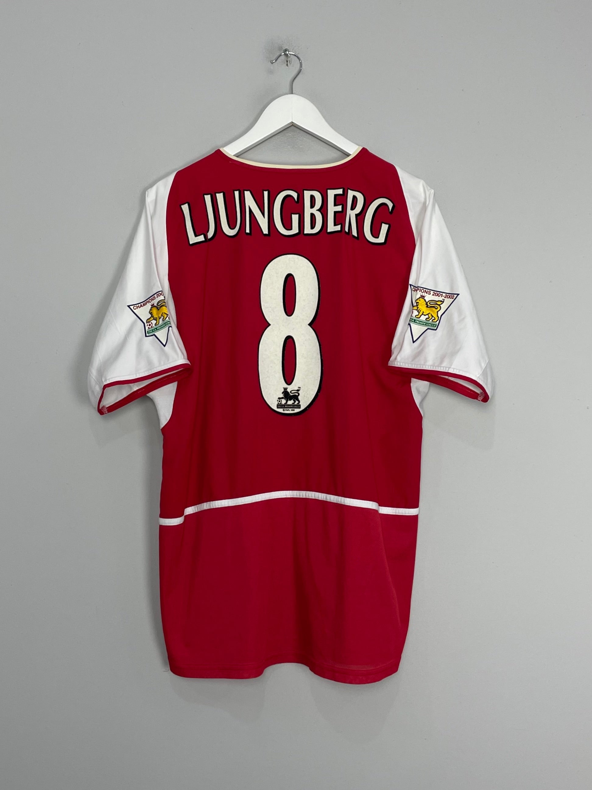Shop 2002/04 ARSENAL LJUNGBERG #8 HOME SHIRT (L) NIKE, classic football shirts, vintage football shirts & retro soccer jerseys at Cult Kits