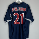 2001/02 PSG RONALDINHO #21 HOME SHIRT (XL) NIKE