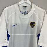 Shop 2002/04 BOCA JUNIORS TRAINING SHIRT (XL) NIKE, classic football shirts, vintage football shirts & retro soccer jerseys at Cult Kits