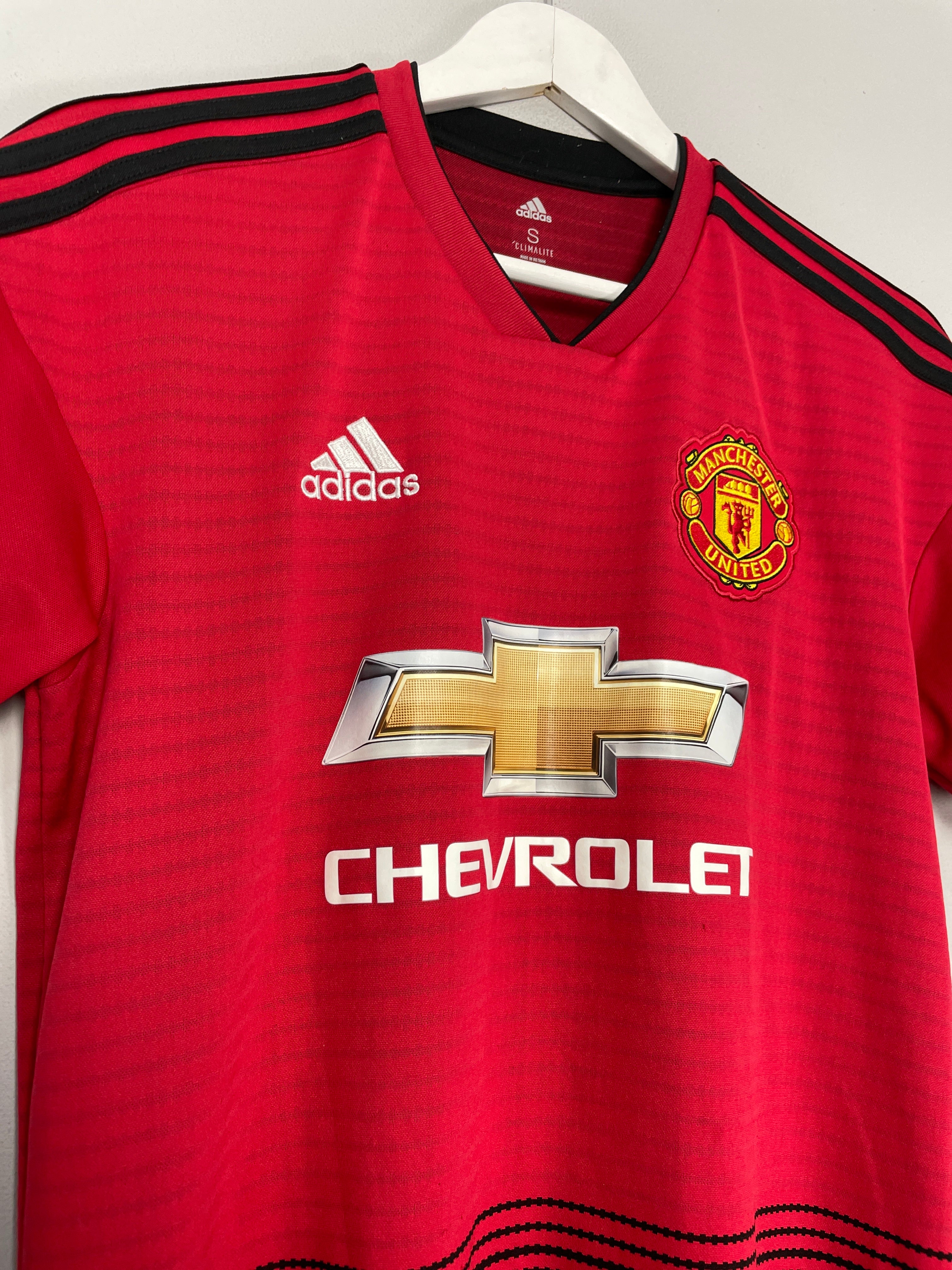 Shop 2018/19 MANCHESTER UNITED HOME SHIRT (S) ADIDAS, classic football shirts, vintage football shirts & retro soccer jerseys at Cult Kits