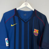 Shop 2004/05 BARCELONA RONALDINHO #10 AWAY SHIRT (XL) NIKE, classic football shirts, vintage football shirts & retro soccer jerseys at Cult Kits