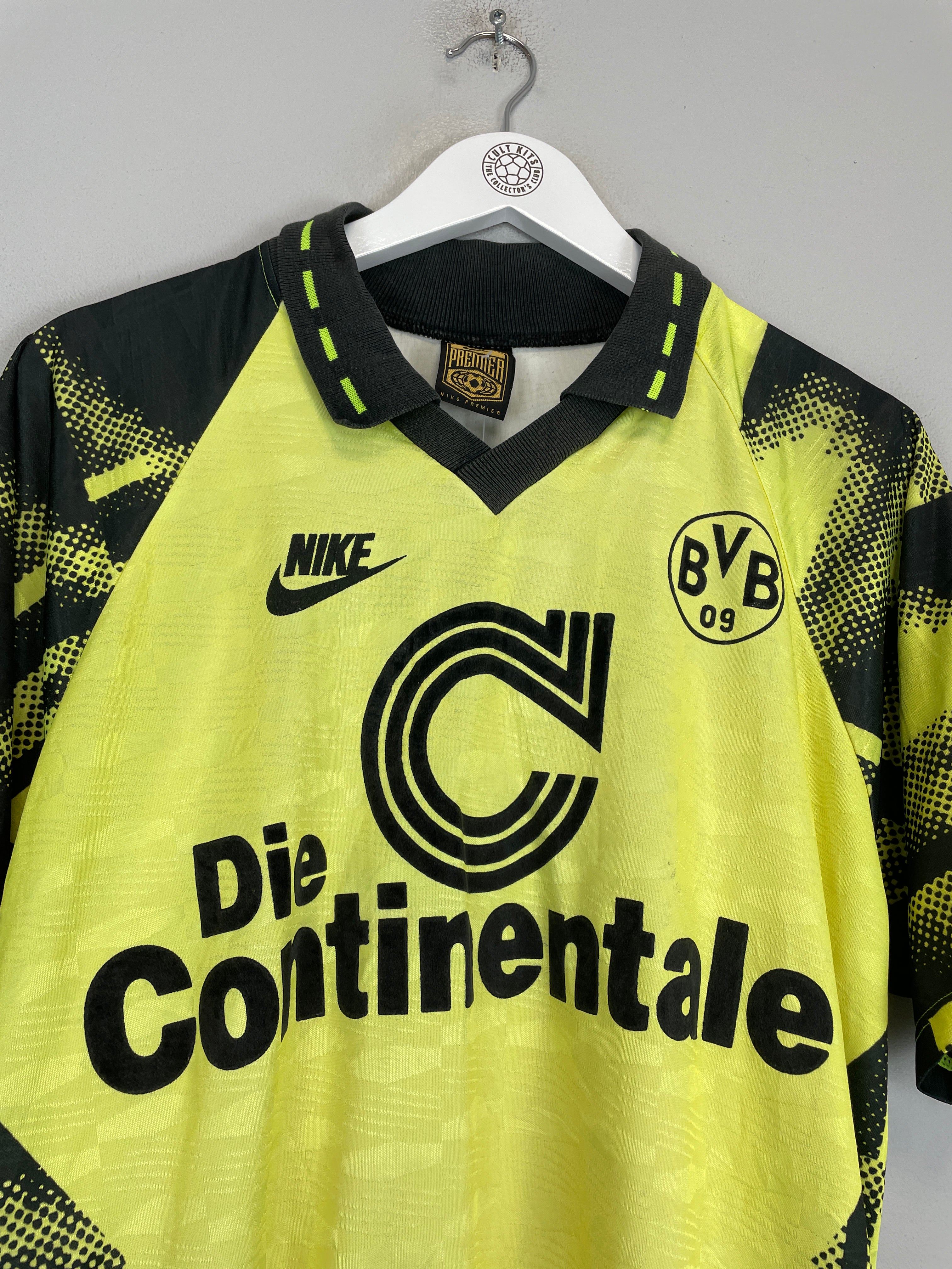 Shop 1992/93 DORTMUND #19 HOME SHIRT (L) NIKE, classic football shirts, vintage football shirts & retro soccer jerseys at Cult Kits